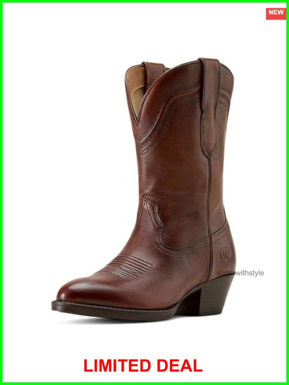 Western Boot with ATS Technology and 10 Inch Shaft Lightweight Sole
